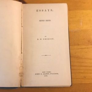 Ralph Waldo Emerson  essays 2nd series 1886